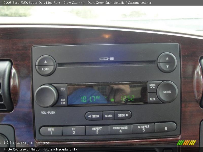 Dark Green Satin Metallic / Castano Leather 2005 Ford F350 Super Duty King Ranch Crew Cab 4x4