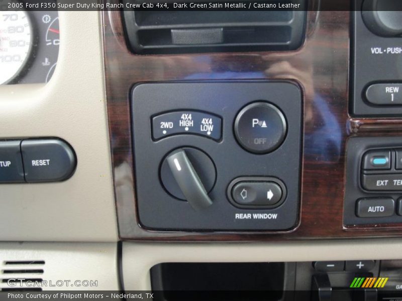Dark Green Satin Metallic / Castano Leather 2005 Ford F350 Super Duty King Ranch Crew Cab 4x4