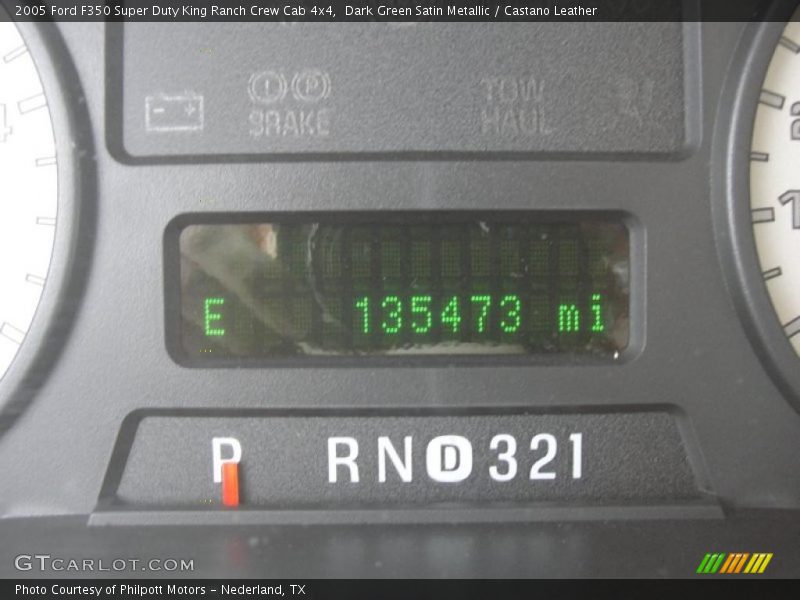 Dark Green Satin Metallic / Castano Leather 2005 Ford F350 Super Duty King Ranch Crew Cab 4x4