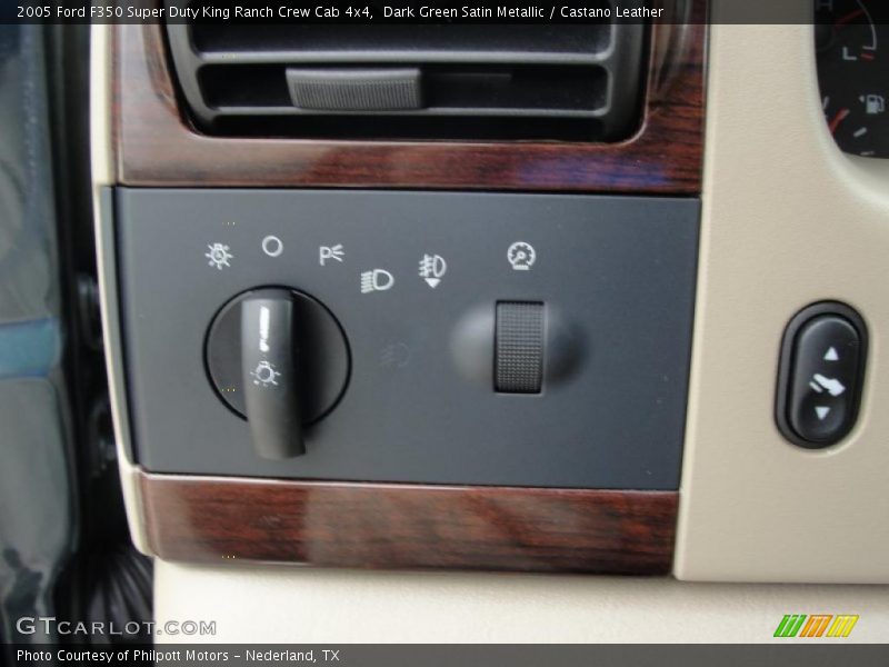 Dark Green Satin Metallic / Castano Leather 2005 Ford F350 Super Duty King Ranch Crew Cab 4x4