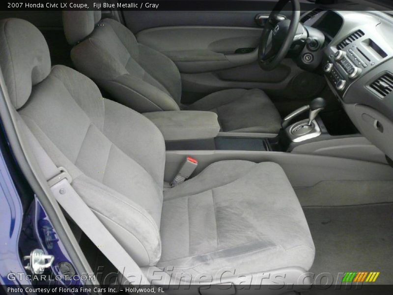 Fiji Blue Metallic / Gray 2007 Honda Civic LX Coupe