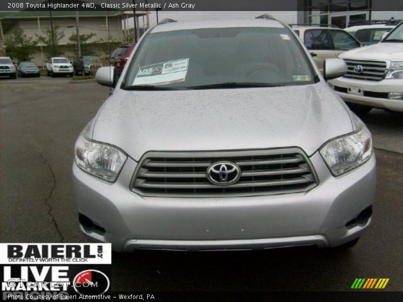 Classic Silver Metallic / Ash Gray 2008 Toyota Highlander 4WD