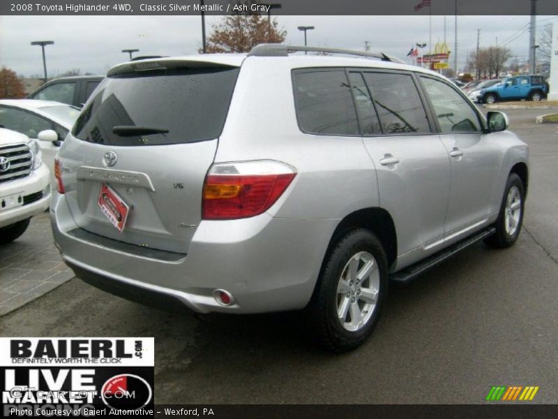 Classic Silver Metallic / Ash Gray 2008 Toyota Highlander 4WD