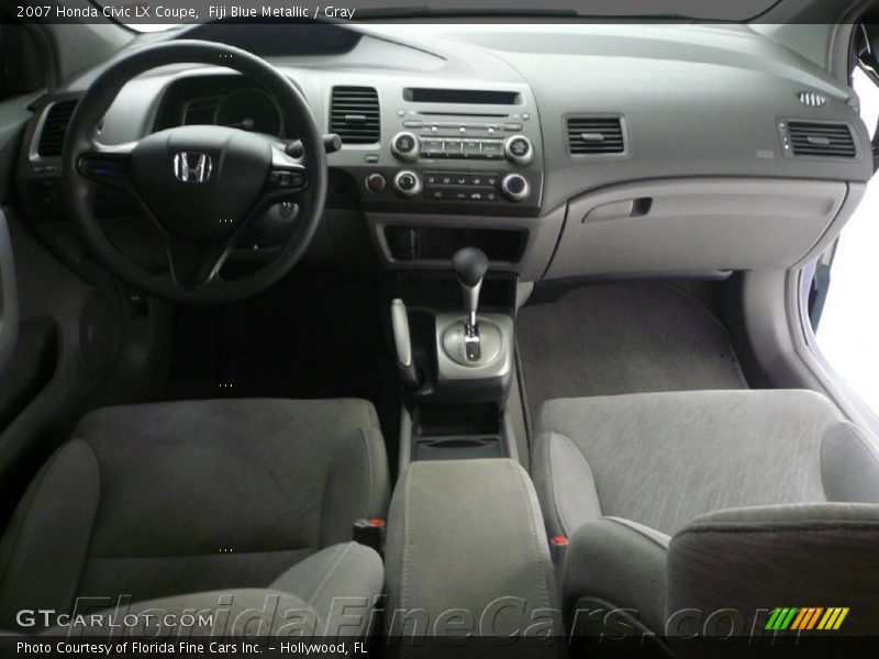Fiji Blue Metallic / Gray 2007 Honda Civic LX Coupe