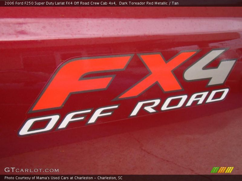 Dark Toreador Red Metallic / Tan 2006 Ford F250 Super Duty Lariat FX4 Off Road Crew Cab 4x4