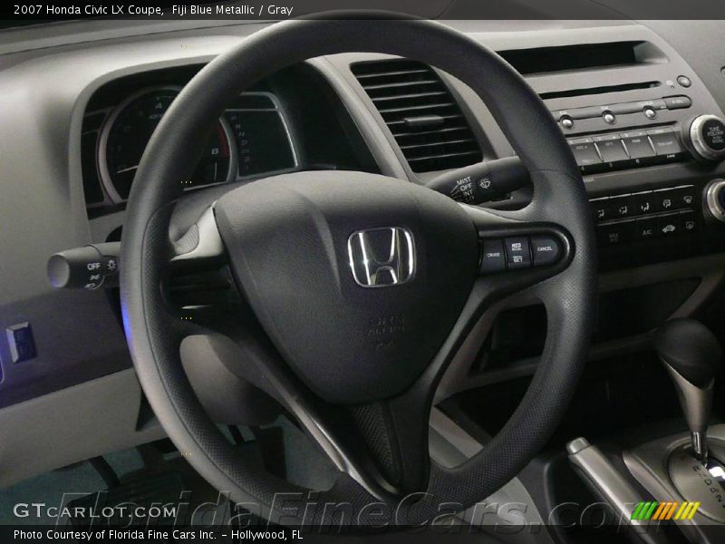 Fiji Blue Metallic / Gray 2007 Honda Civic LX Coupe