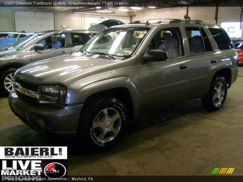 Graystone Metallic / Light Gray 2007 Chevrolet TrailBlazer LS 4x4