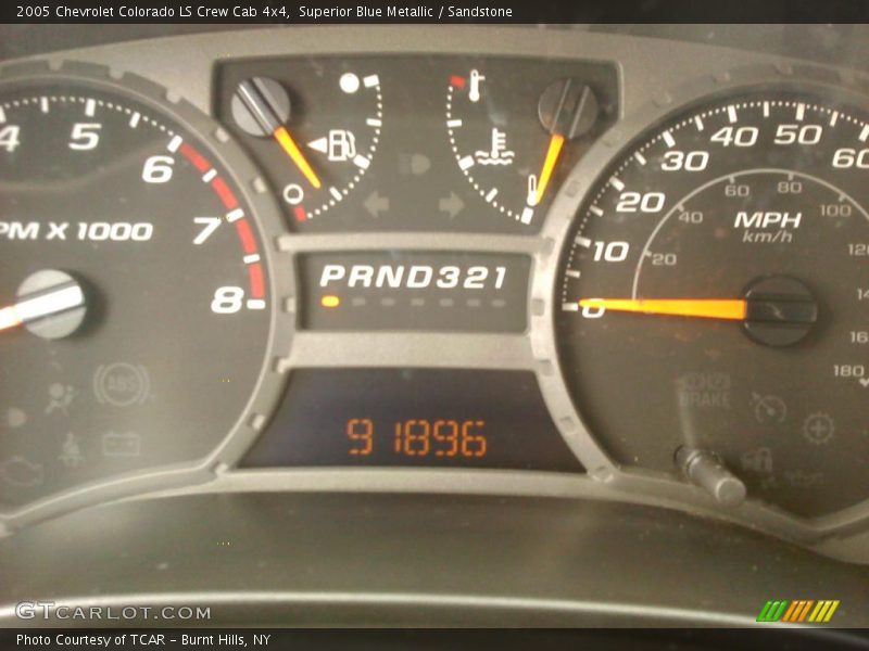 Superior Blue Metallic / Sandstone 2005 Chevrolet Colorado LS Crew Cab 4x4