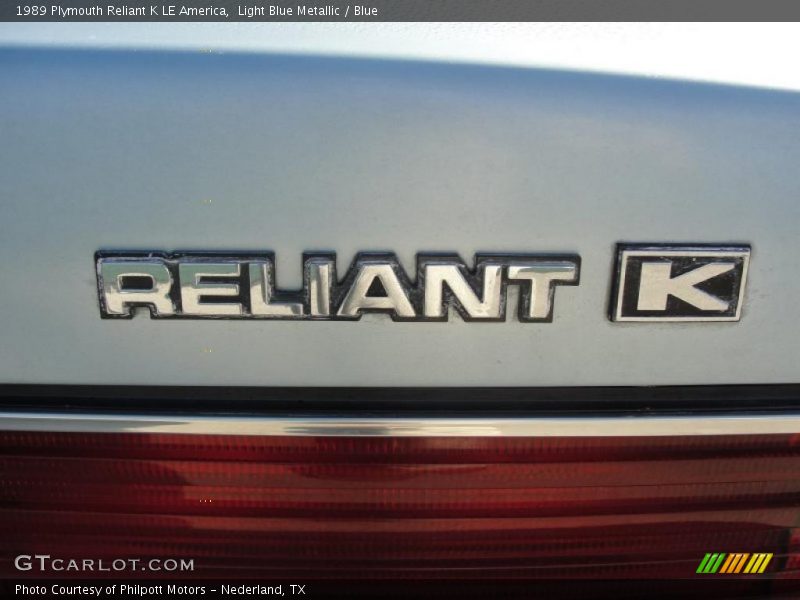  1989 Reliant K LE America Logo