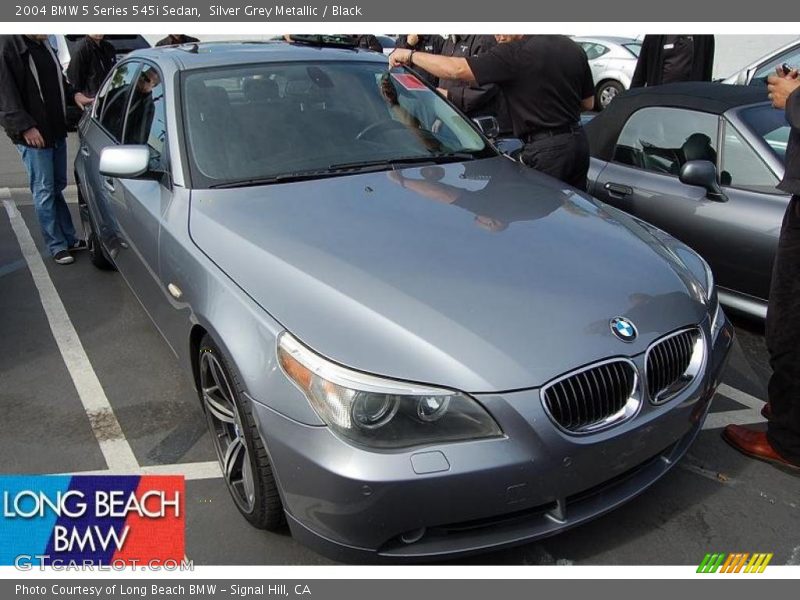Silver Grey Metallic / Black 2004 BMW 5 Series 545i Sedan