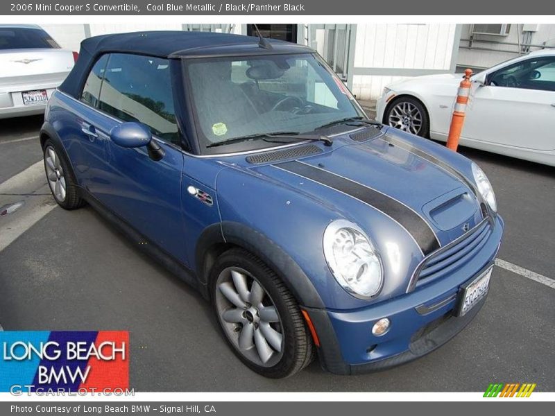 Cool Blue Metallic / Black/Panther Black 2006 Mini Cooper S Convertible