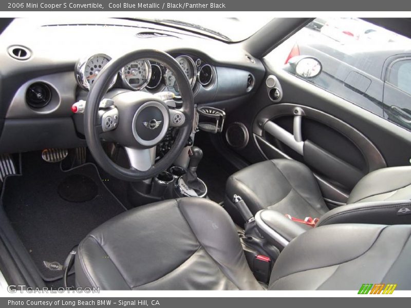 Cool Blue Metallic / Black/Panther Black 2006 Mini Cooper S Convertible