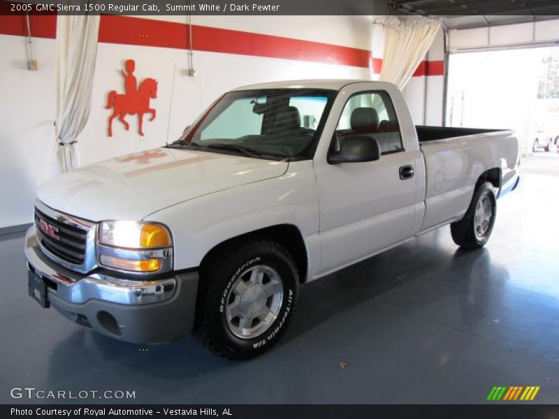 Summit White / Dark Pewter 2005 GMC Sierra 1500 Regular Cab