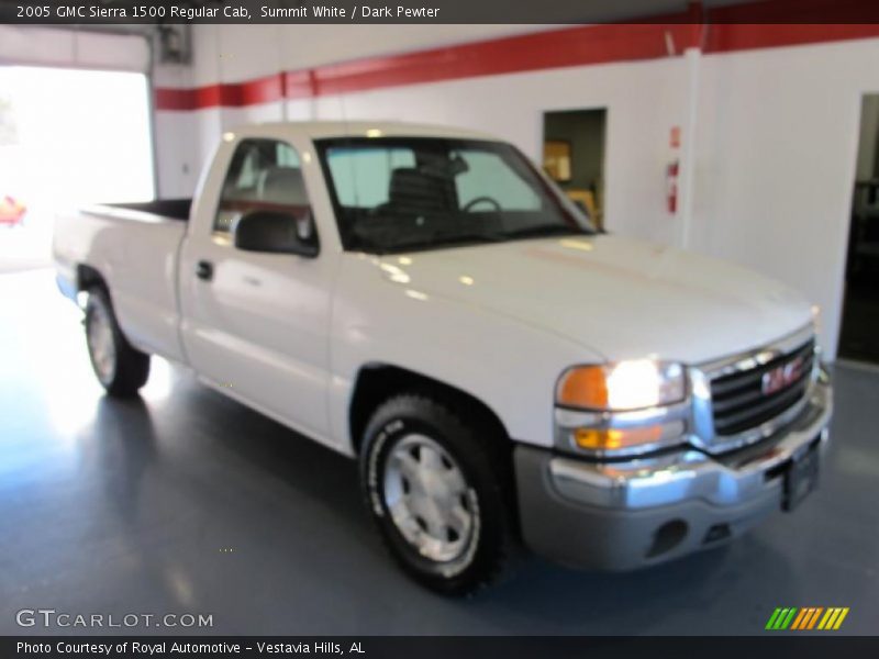 Summit White / Dark Pewter 2005 GMC Sierra 1500 Regular Cab