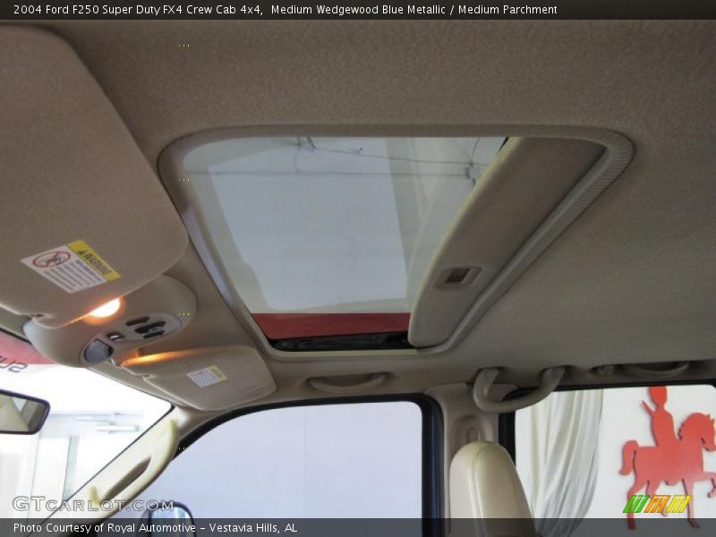 Medium Wedgewood Blue Metallic / Medium Parchment 2004 Ford F250 Super Duty FX4 Crew Cab 4x4