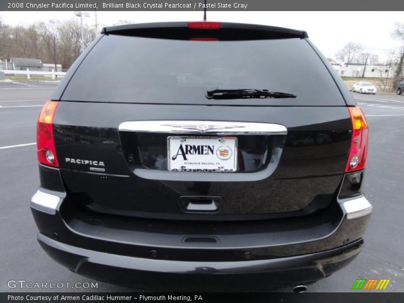 Brilliant Black Crystal Pearlcoat / Pastel Slate Gray 2008 Chrysler Pacifica Limited