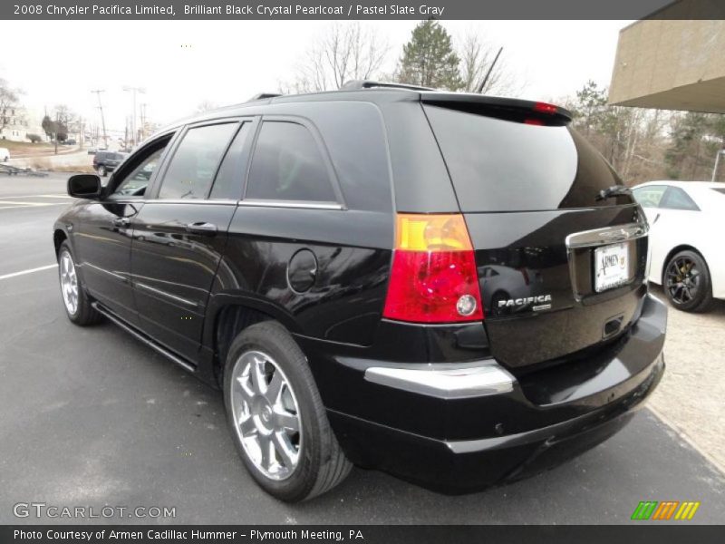 Brilliant Black Crystal Pearlcoat / Pastel Slate Gray 2008 Chrysler Pacifica Limited