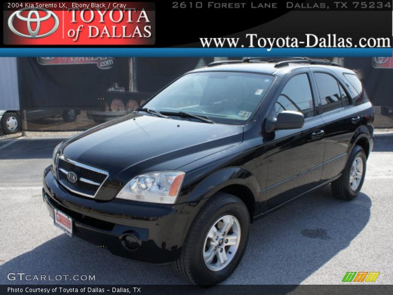 Ebony Black / Gray 2004 Kia Sorento LX