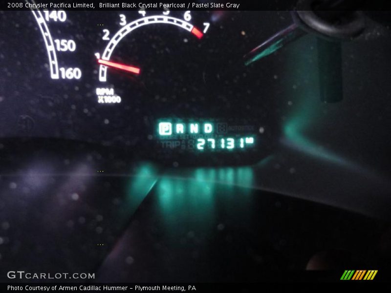 Brilliant Black Crystal Pearlcoat / Pastel Slate Gray 2008 Chrysler Pacifica Limited