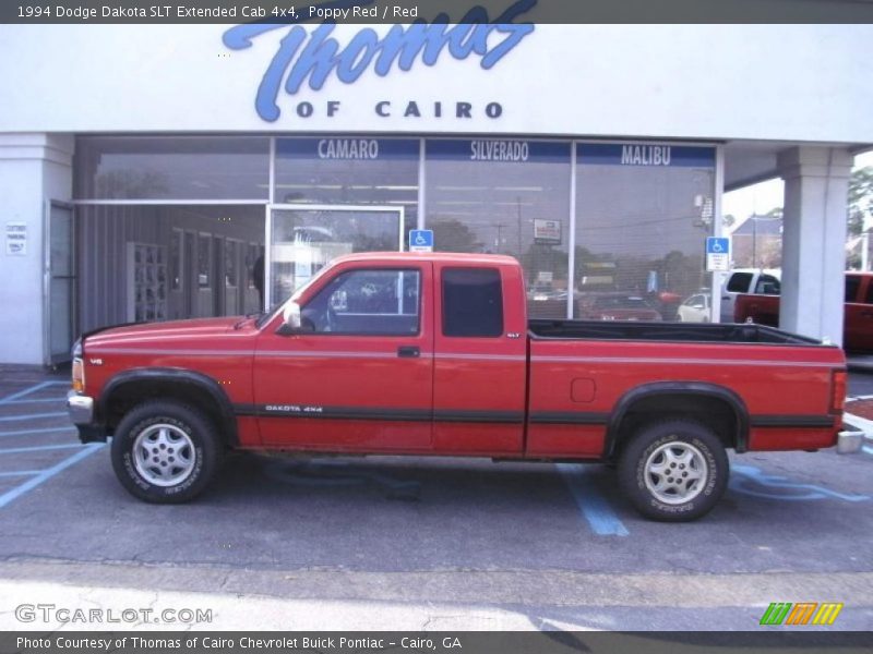Poppy Red / Red 1994 Dodge Dakota SLT Extended Cab 4x4