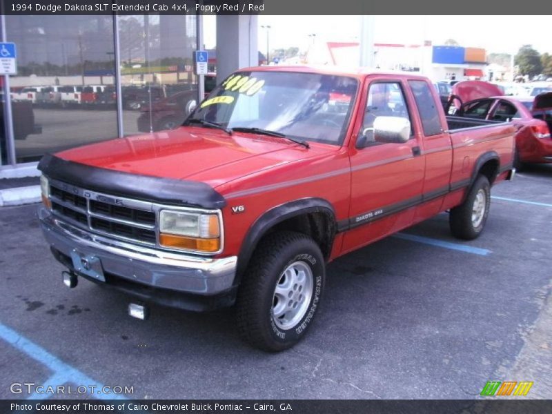 Poppy Red / Red 1994 Dodge Dakota SLT Extended Cab 4x4