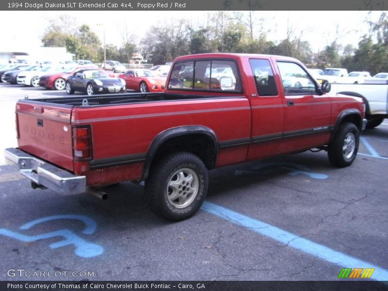 Poppy Red / Red 1994 Dodge Dakota SLT Extended Cab 4x4