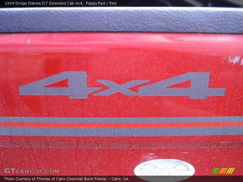 Poppy Red / Red 1994 Dodge Dakota SLT Extended Cab 4x4