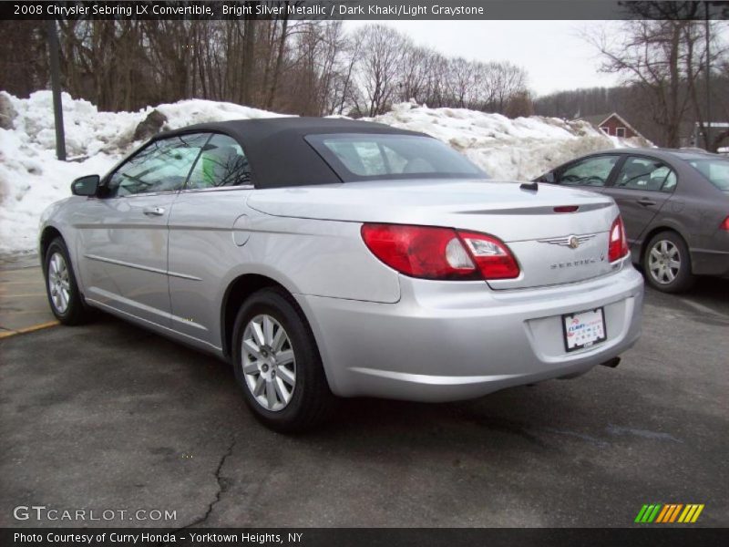 Bright Silver Metallic / Dark Khaki/Light Graystone 2008 Chrysler Sebring LX Convertible