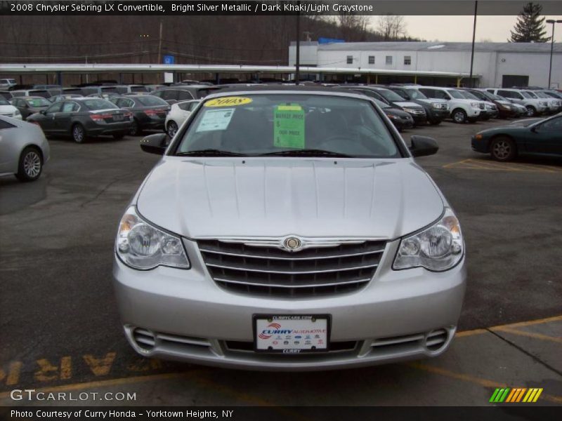 Bright Silver Metallic / Dark Khaki/Light Graystone 2008 Chrysler Sebring LX Convertible