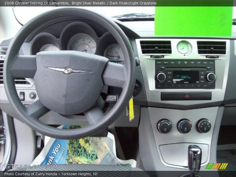 Bright Silver Metallic / Dark Khaki/Light Graystone 2008 Chrysler Sebring LX Convertible