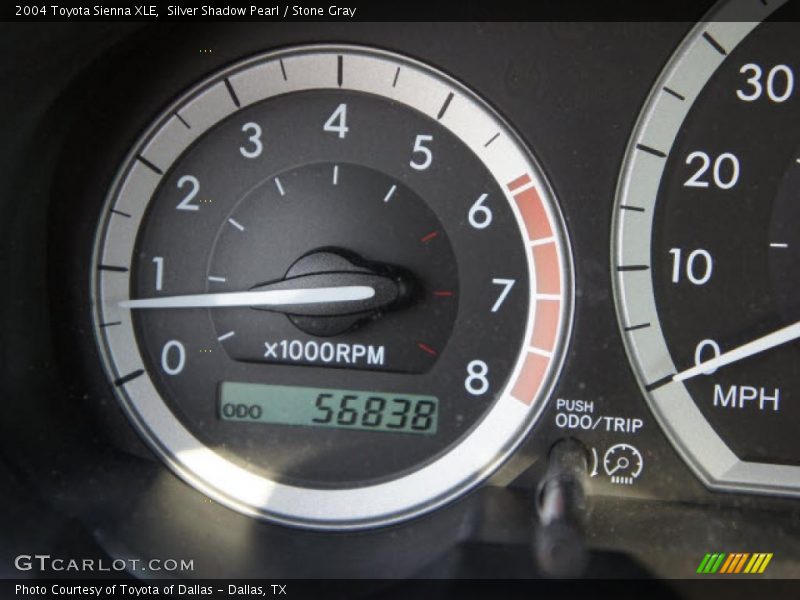 Silver Shadow Pearl / Stone Gray 2004 Toyota Sienna XLE