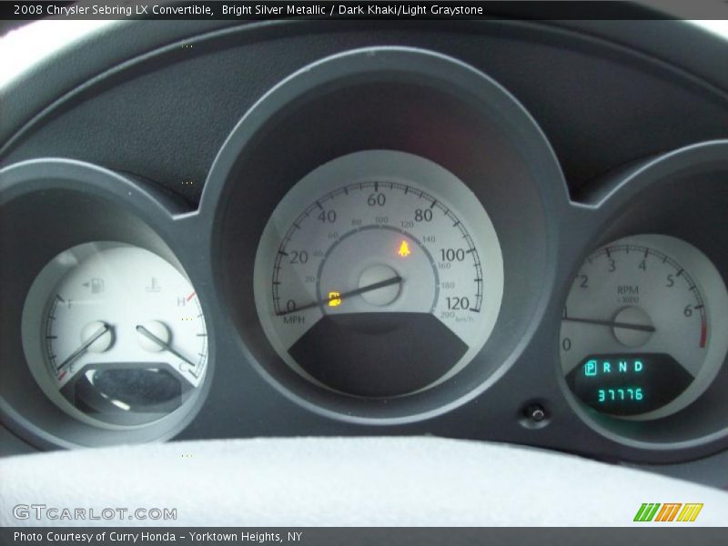 Bright Silver Metallic / Dark Khaki/Light Graystone 2008 Chrysler Sebring LX Convertible