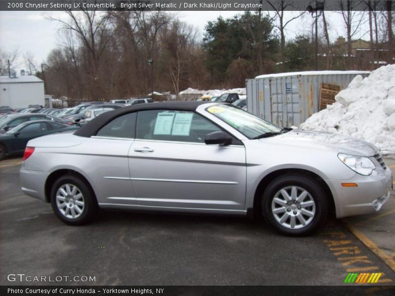 Bright Silver Metallic / Dark Khaki/Light Graystone 2008 Chrysler Sebring LX Convertible