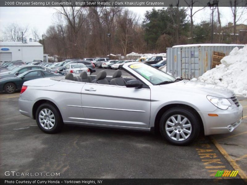 Bright Silver Metallic / Dark Khaki/Light Graystone 2008 Chrysler Sebring LX Convertible
