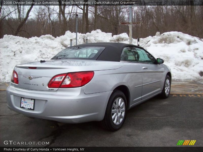 Bright Silver Metallic / Dark Khaki/Light Graystone 2008 Chrysler Sebring LX Convertible
