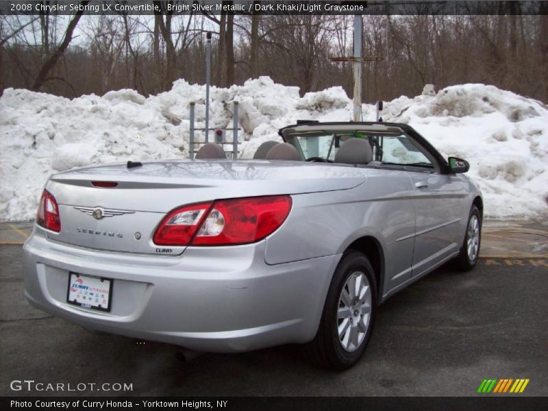Bright Silver Metallic / Dark Khaki/Light Graystone 2008 Chrysler Sebring LX Convertible