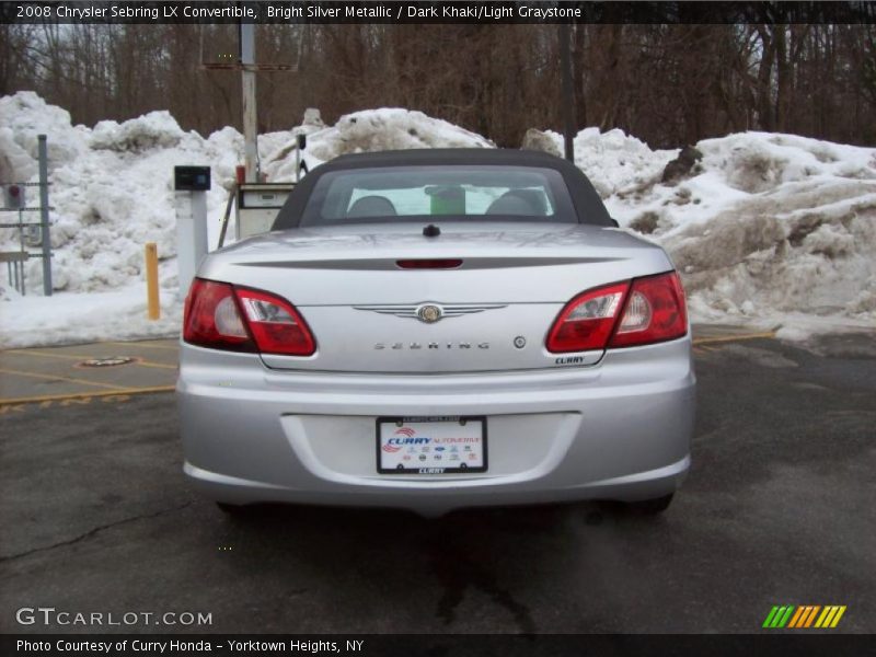 Bright Silver Metallic / Dark Khaki/Light Graystone 2008 Chrysler Sebring LX Convertible