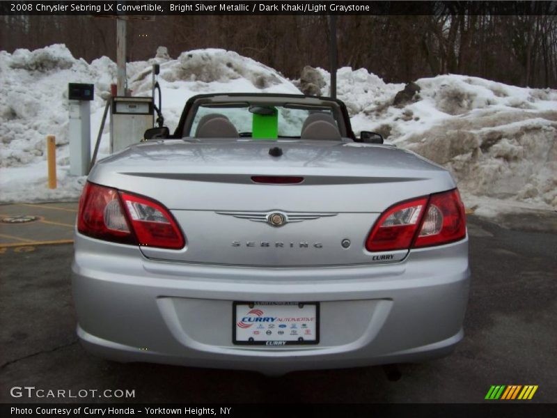 Bright Silver Metallic / Dark Khaki/Light Graystone 2008 Chrysler Sebring LX Convertible