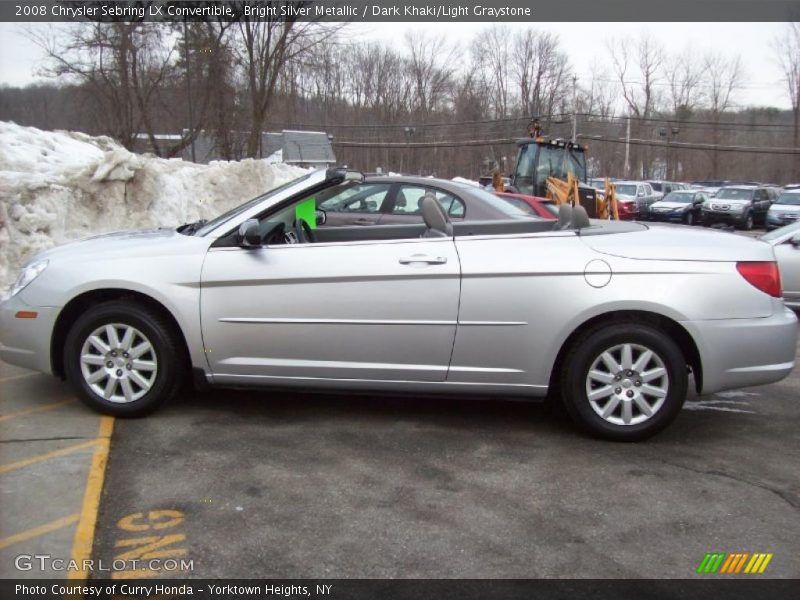 Bright Silver Metallic / Dark Khaki/Light Graystone 2008 Chrysler Sebring LX Convertible