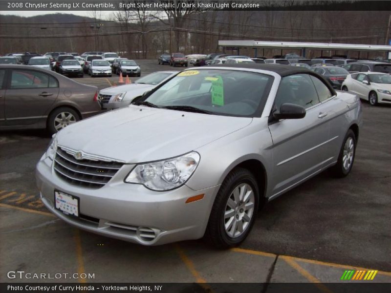 Bright Silver Metallic / Dark Khaki/Light Graystone 2008 Chrysler Sebring LX Convertible