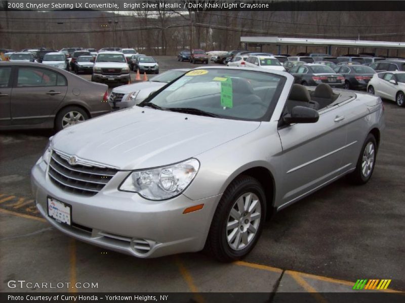 Bright Silver Metallic / Dark Khaki/Light Graystone 2008 Chrysler Sebring LX Convertible