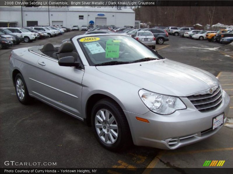 Bright Silver Metallic / Dark Khaki/Light Graystone 2008 Chrysler Sebring LX Convertible