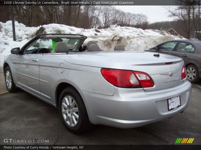 Bright Silver Metallic / Dark Khaki/Light Graystone 2008 Chrysler Sebring LX Convertible