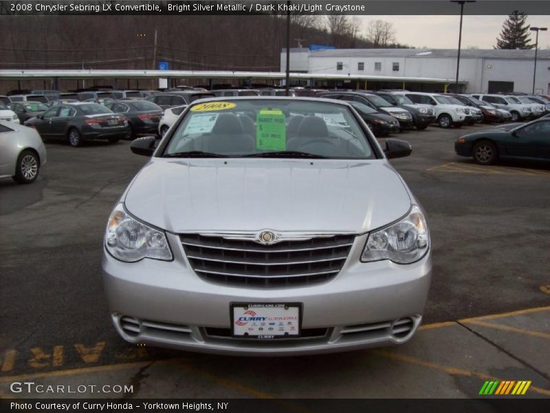 Bright Silver Metallic / Dark Khaki/Light Graystone 2008 Chrysler Sebring LX Convertible