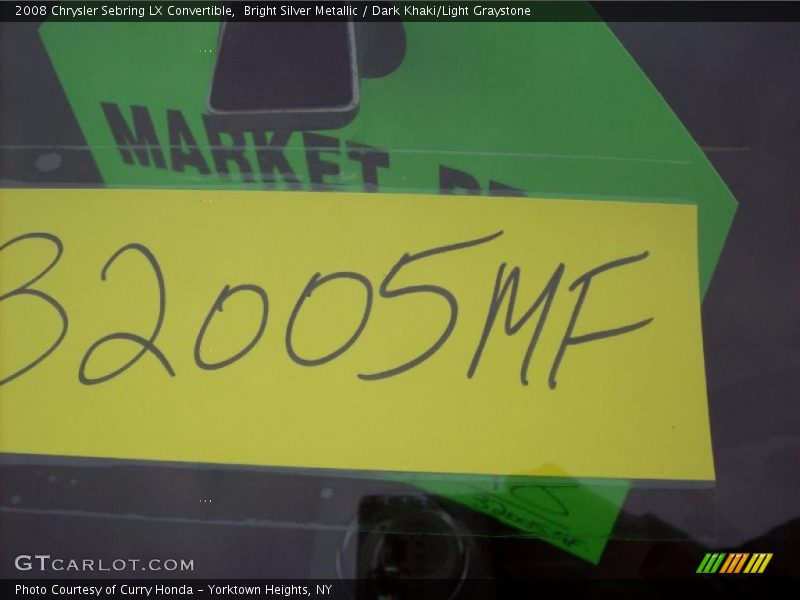 Bright Silver Metallic / Dark Khaki/Light Graystone 2008 Chrysler Sebring LX Convertible