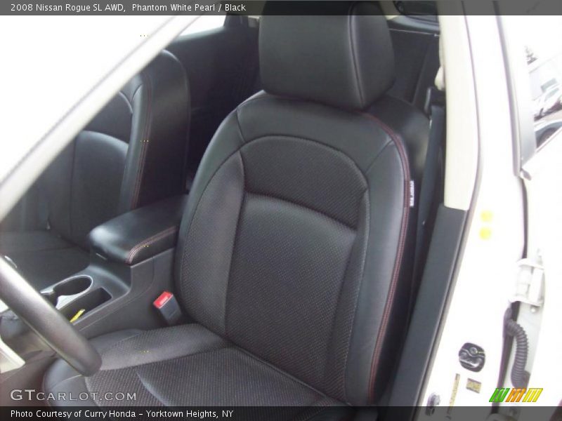Phantom White Pearl / Black 2008 Nissan Rogue SL AWD