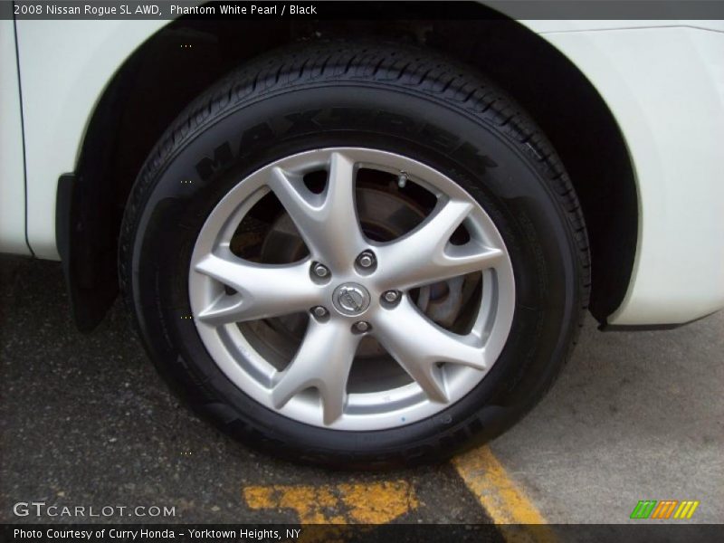 Phantom White Pearl / Black 2008 Nissan Rogue SL AWD