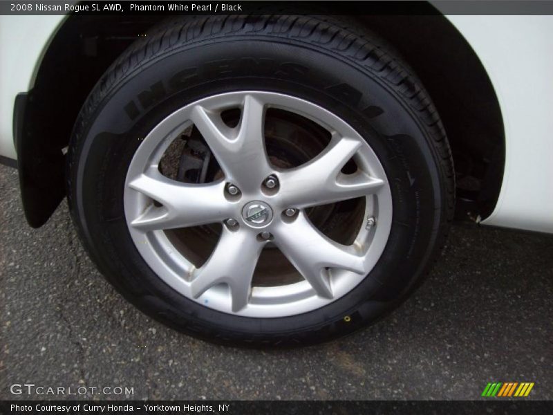 Phantom White Pearl / Black 2008 Nissan Rogue SL AWD