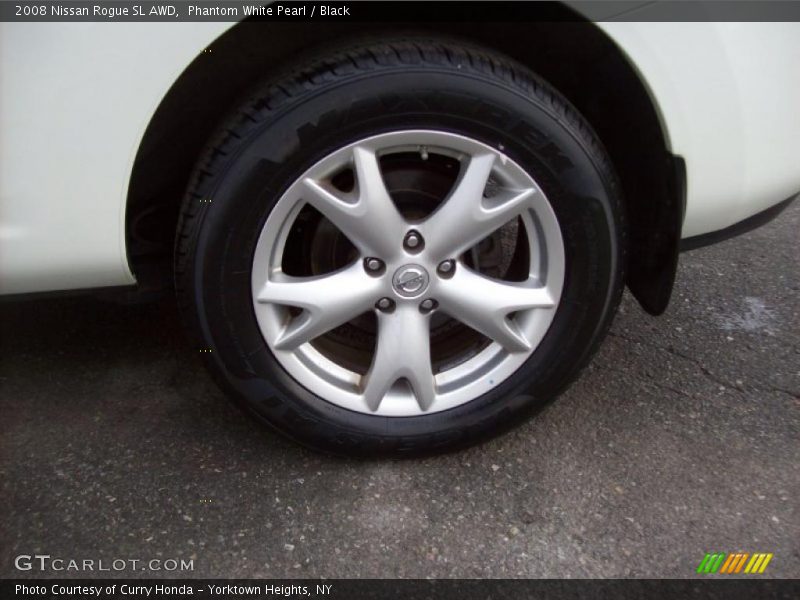 Phantom White Pearl / Black 2008 Nissan Rogue SL AWD
