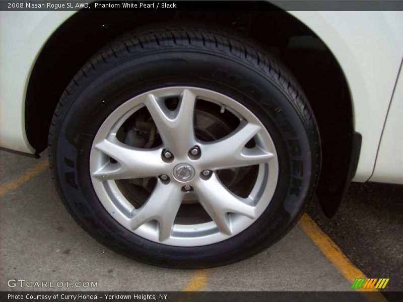 Phantom White Pearl / Black 2008 Nissan Rogue SL AWD